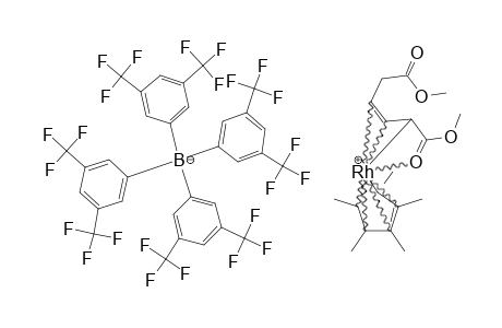 [(ETA(5)-C5ME5)RH(ETA(3)-MEOC(O)CH2CHCHCHCO2ME)](+)[B-3,5-(CF3)2C6H3](-)