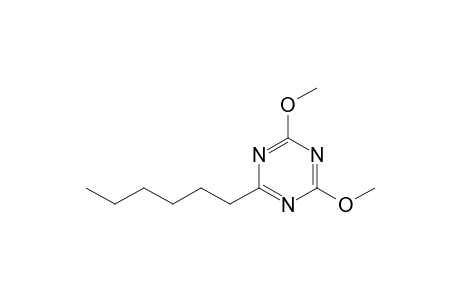 2-n-Hexyl-4,6-dimethoxy-1,3,5-triazine