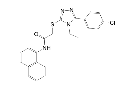 2-{[5-(4-chlorophenyl)-4-ethyl-4H-1,2,4-triazol-3-yl]sulfanyl}-N-(1-naphthyl)acetamide