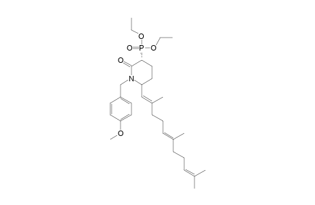 ALPHA-(DIETHOXYPHOSPHINYL)-1-(4-METHOXYPHENYLMETHYL)-6-(2,6,10-TRIMETHYL-1E,5E,9-UNDECATRIENYL)-PIPERIDIN-2-ONE