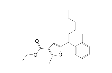 Ethyl (E)-2-methyl-5-(1-(o-tolyl)hex-1-en-1-yl)furan-3-carboxylate
