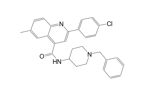 N-(1-benzyl-4-piperidinyl)-2-(4-chlorophenyl)-6-methyl-4-quinolinecarboxamide