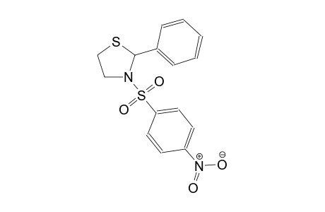 thiazolidine, 3-[(4-nitrophenyl)sulfonyl]-2-phenyl-