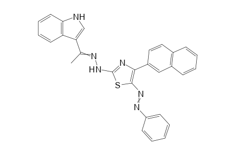 2-(2-(1-(1H-Indol-3-yl)ethylidene)hydrazinyl)-4-(naphthalen-2-yl)-5-(phenyldiazenyl)thiazole