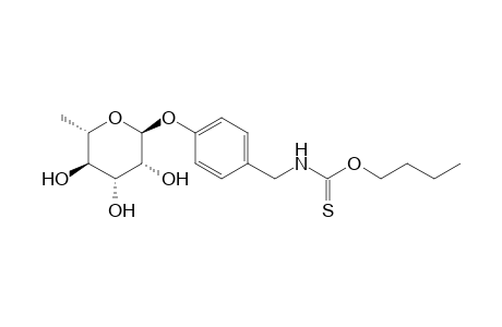 N-[4-[(2S,3R,4R,5R,6S)-3,4,5-trihydroxy-6-methyl-tetrahydropyran-2-yl]oxybenzyl]thiocarbamic acid O-butyl ester