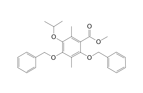 methyl 2,4-dibenzyloxy-3,6-dimethyl-5-(propan-2'-yloxy)benzoate
