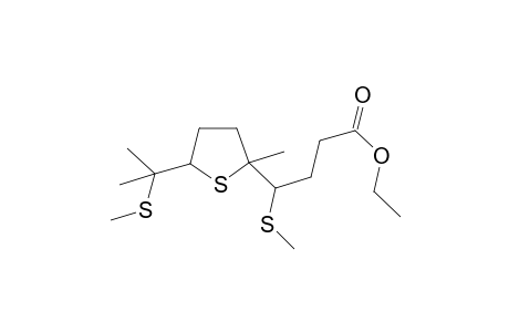 ethyl 4-[2-methyl-5-(1-methyl-1-methylsulfanyl-ethyl)tetrahydrothiophen-2-yl]-4-methylsulfanyl-butanoate