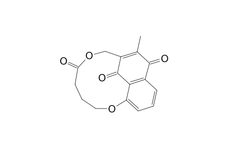 9H-10,8-Ethanylylidene-7H-1,6-benzodioxacycloundecin-5,9,14(2H)-trione, 3,4-dihydro-15-methyl-