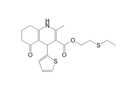 2-Methyl-5-oxo-4-thiophen-2-yl-1,4,5,6,7,8-hexahydro-quinoline-3-carboxylic acid 2-ethylsulfanyl-ethyl ester