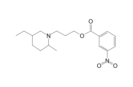 5-Ethyl-2-methyl-1-(3-(m-nitrobenzoyloxy)propyl)piperidine