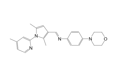 N-{(E)-[2,5-dimethyl-1-(4-methyl-2-pyridinyl)-1H-pyrrol-3-yl]methylidene}-4-(4-morpholinyl)aniline
