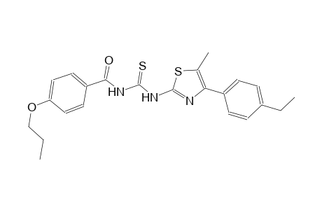 N-[4-(4-ethylphenyl)-5-methyl-1,3-thiazol-2-yl]-N'-(4-propoxybenzoyl)thiourea
