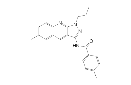4-methyl-N-(6-methyl-1-propyl-1H-pyrazolo[3,4-b]quinolin-3-yl)benzamide