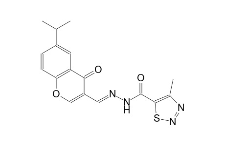 N'-[(E)-(6-isopropyl-4-oxo-4H-chromen-3-yl)methylidene]-4-methyl-1,2,3-thiadiazole-5-carbohydrazide