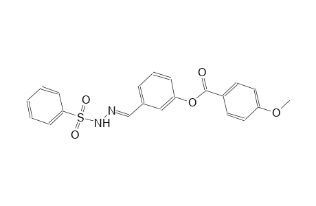 3-{(E)-[2-(phenylsulfonyl)hydrazono]methyl}phenyl 4-methoxybenzoate
