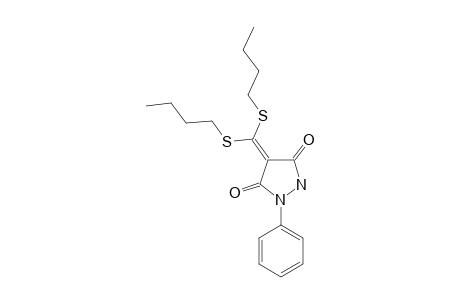 4-BIS-(BUTYLTHIO)-METHYLENE-1-PHENYL-3,5-DIOXO-PYRAZOLIDINE