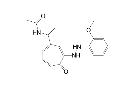 4-(1-Acetamidoethyl)-2-[2-(2-methoxyphenyl)hydrazino]tropone
