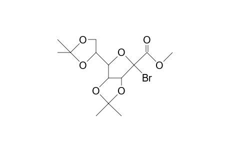 2,5-Anhydro-2-bromo-3,4:6,7-di-O-isopropylidene-D-glycero-D-talo-heptonic acid, methyl ester