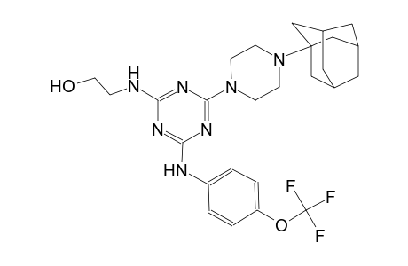 2-[[4-[4-(1-adamantyl)piperazin-1-yl]-6-[4-(trifluoromethoxy)anilino]-1,3,5-triazin-2-yl]amino]ethanol
