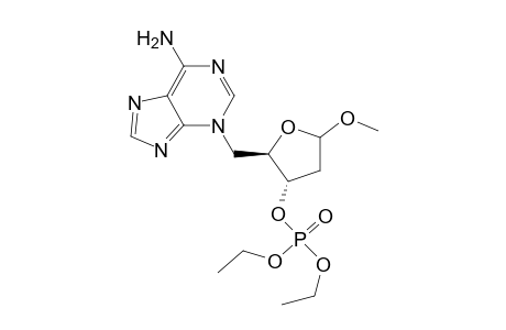 D-erythro-Pentofuranoside, methyl 5-(6-amino-3H-purin-3-yl)-2,5-dideoxy-, 3-(diethyl phosphate)