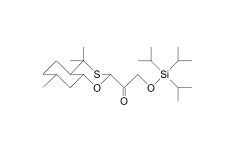 3(eq)-(Triisopropylsilyloxy-acetyl)-5,5,9(eq)-trimethyl-2-oxa-4-thia-trans-bicyclo(4.4.0)decane