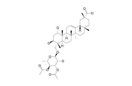 #3;1-ALPHA,3-BETA-DIHYDROXYIMBERBIC-ACID-23-O-ALPHA-L-3,4-DIACETYL-RHAMNOPYRANOSIDE;1-ALPHA,3-BETA,23-TRIHYDROXY-OLEAN-12-EN-29-OIC-ACID-23-O-ALPHA-[3,4-DIACET