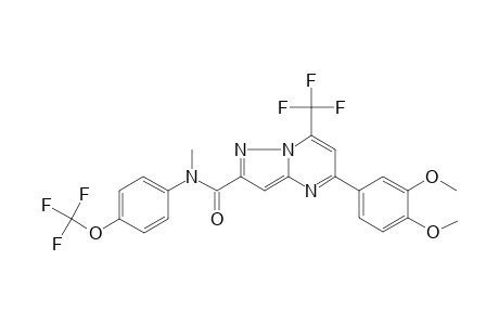5-(3,4-dimethoxyphenyl)-N-methyl-7-(trifluoromethyl)-N-[4-(trifluoromethyloxy)phenyl]pyrazolo[1,5-a]pyrimidine-2-carboxamide