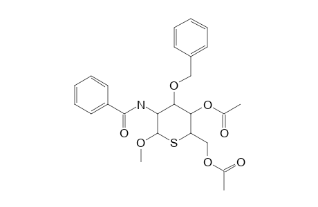 Methyl-4,6-di-O-acetyl-2-benzamido-3-O-benzyl-2-deoxy-5-thio.alpha.-D-glucopyranoside