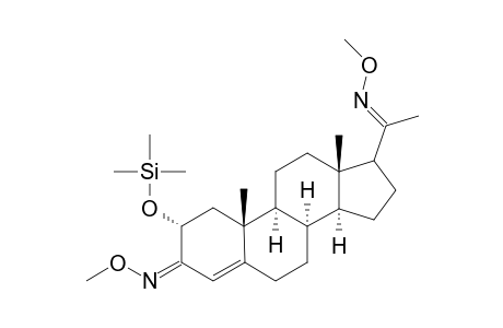 Bis(methyloxime), trimethylsilyl derivative of 2.alpha.-Hydroxyprogesterone