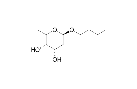 n-Butyl 2,6-dideoxy.beta.,DL-ribo-hexopyranoside