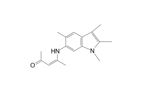 1,2,3,5-Tetramethyl-6-(1-methyl-3-oxo-1-butenylamino)indole