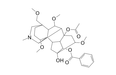 8-(Acetyloxy)-13-hydroxy-1,6,16-trimethoxy-4-(methoxymethyl)-20-methylaconitan-14-yl benzoate