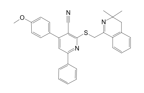 2-[(3,3-dimethyl-4H-isoquinolin-1-yl)methylsulfanyl]-4-(4-methoxyphenyl)-6-phenyl-pyridine-3-carbonitrile