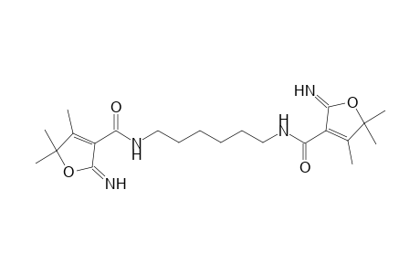 N,N'-Hexan-1',3'-bis-(2,5-dihydro-2-imino-4,5,5-trimethylfuran-3-carboxamide)