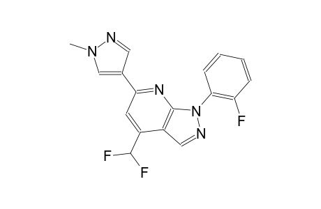 1H-pyrazolo[3,4-b]pyridine, 4-(difluoromethyl)-1-(2-fluorophenyl)-6-(1-methyl-1H-pyrazol-4-yl)-