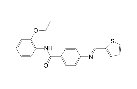 N-(2-ethoxy-phenyl)-4-[(thiophen-2-ylmethylene)-amino]-benzamide
