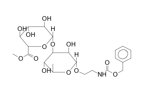 2-BENZYLOXYCARBONYLAMINOETHYL 3-O-[METHYL-(BETA-D-GLUCOPYRANOSYL)URONATE]-ALPHA-L-RHAMNOPYRANOSIDE