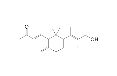 4-[3'-(4"-Hydroxy-3"-methylbut-2"-enyl)-2',2'-dimethyl-6'-methylidenecyclohexyl]but-3-en-2-one