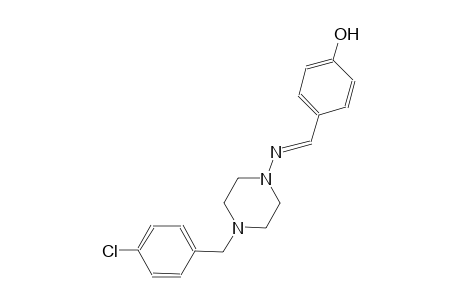 phenol, 4-[(E)-[[4-[(4-chlorophenyl)methyl]-1-piperazinyl]imino]methyl]-