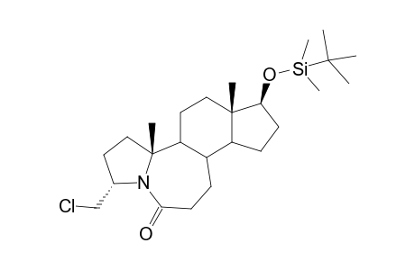 3-.alpha.-(Chloromethyl)-,17.beta.-hydroxy-5-aza-A-nor-B-homoandrostan-6-one tert-Butyldimethylsilyl Ether