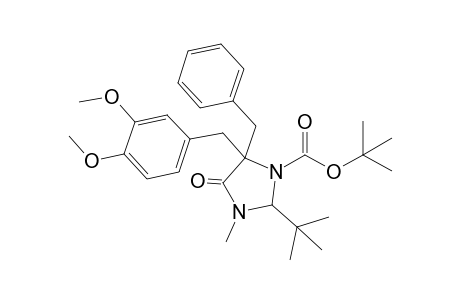 t-Butyl 2-(t-butyl)-5-benzyl-5-(3',4'-dimethoxybenzyl)-3-methyl-4-oxo-1-imidazolidinecarboxylate