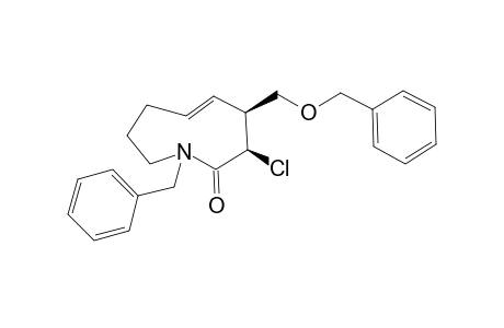 (E)-(3R,4S)-1-Benzyl-4-benzyloxymethyl-3-chloro-1,3,4,7,8,9-hexahydro-azonin-2-one