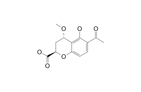 RUAKURIC-ACID;6-ACETYL-5-HYDROXY-4-METHOXY-CHROMAN-2-CARBOXYLYC-ACID;2,4-TRANS