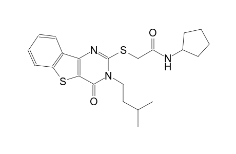 N-cyclopentyl-2-[(3-isopentyl-4-oxo-3,4-dihydro[1]benzothieno[3,2-d]pyrimidin-2-yl)sulfanyl]acetamide