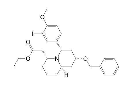 2H-Quinolizine-4-acetic acid, octahydro-6-(3-iodo-4-methoxyphenyl)-8-(phenylmethoxy)-, ethyl ester, (4.alpha.,6.alpha.,8.alpha.,9a.alpha.)-(.+-.)-