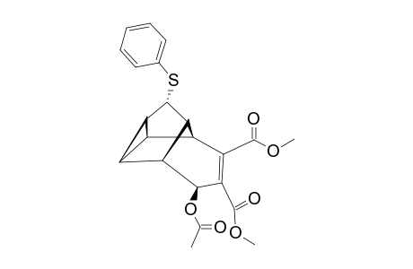 DIMETHYL-5-PHENYLTHIO-10-ACETOXY-TETRACYCLO-[4.4.0.0(2,4).0(3,7)]-DECA-8-ENE-8,9-DICARBOXYLATE