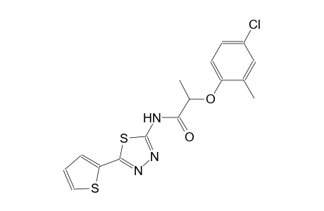 2-(4-chloro-2-methylphenoxy)-N-[5-(2-thienyl)-1,3,4-thiadiazol-2-yl]propanamide