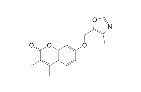 2H-1-Benzopyran-2-one, 3,4-dimethyl-7-[(4-methyl-5-oxazolyl)methoxy]-