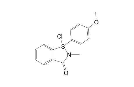 2,3-DIHYDRO-1-CHLORO-1-(4-METHOXYPHENYL)-2-METHYL-3-OXO-1,2-BENZISOTHIAZOLE