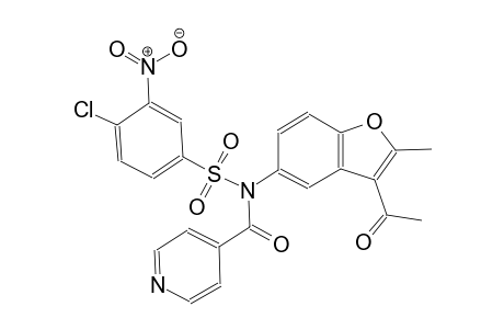 benzenesulfonamide, N-(3-acetyl-2-methyl-5-benzofuranyl)-4-chloro-3-nitro-N-(4-pyridinylcarbonyl)-